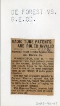 Radio Tube Patents Are Ruled Invalid