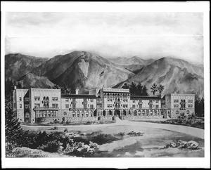 Drawing of the Arrowhead Hotel by Arthur Benton, ca.1905