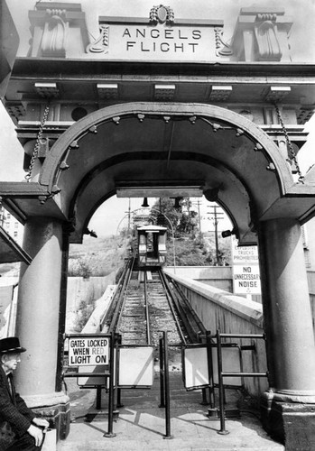 Waiting for a ride on Angels Flight