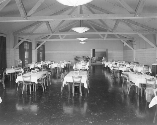 Interior view of the Officers Mess at the West Coast Air Corps Training Center in 1943