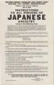 State of Washington, [Instructions to all persons of Japanese ancestry living in the following area:] east King County