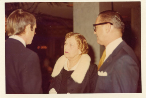 Mrs. Seaver with two men