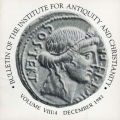 Bulletin of the Institute for Antiquity and Christianity, Volume VIII, Issue 4