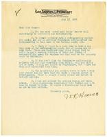 Letter from William Randolph Hearst to Julia Morgan, July 10, 1926