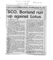 SCO, Borland run up against Lotus