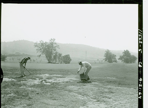 View of construction of Diamond Bar Golf Course