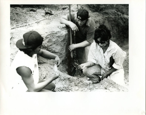 Digging for bones at a development site, early 1990s