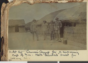 Officers at carrier camp, Dodoma, Tanzania, July-November 1917