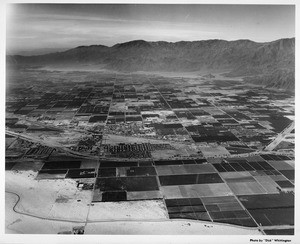 Aerial view of Indio, California, facing south