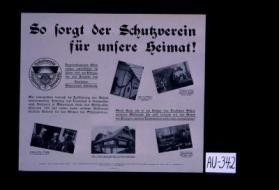 So sorgt der Schutzverein fur unsere Heimat! Hunderttausende Osterreicher unterstutzten im Jahre 1935 als Mitglieder und Freunde den deutschen Schulverein Sudmark