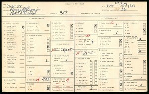 WPA household census for 219 East 83rd Street, Los Angeles County