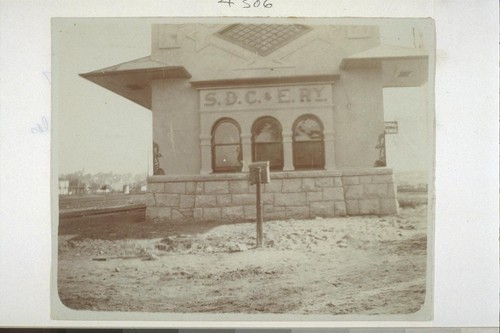 [Unidentified depot. San Diego, Cuyamaca & Eastern Railway.]
