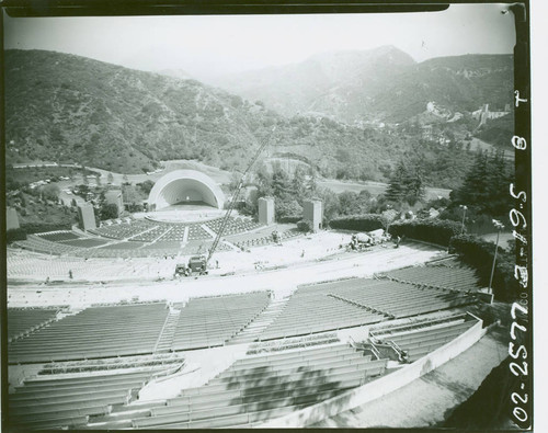 View of the construction of Hollywood Bowl
