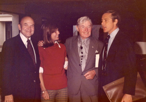 Chancellor Young, Mrs. Gay Banowsky, Fritz Huntsinger, President Banowsky