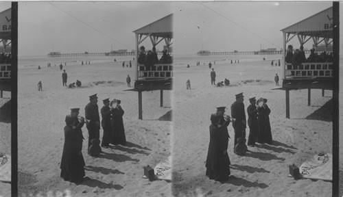 A deserted salvation army meeting showing that public minds refuse to soar to higher things than Easter hats. Atlantic City, New Jersey