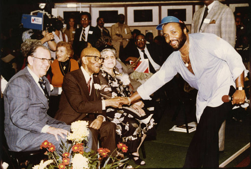 Eubie Blake, County of Los Angeles Supervisor Kenneth Hahn, and Others Attend African American Living Legends Program
