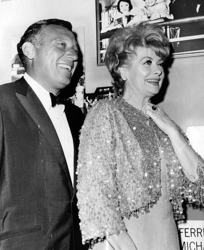 Lucille Ball and Gary Morton at a premiere