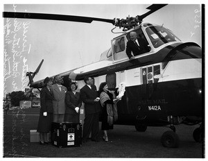 Helicopter at Ambassador Hotel, 1952