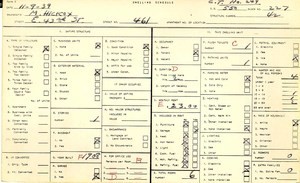 WPA household census for 461 E 43RD, Los Angeles