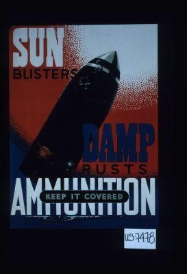 Sun blisters, damp rusts. Ammunition - keep it covered
