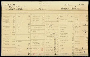 WPA household census for 1038 YALE, Los Angeles
