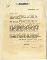 Letter from William Randolph Hearst to Julia Morgan, November 3, 1927