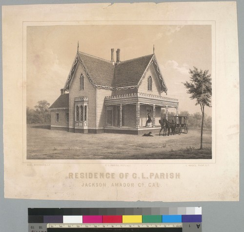 Residence of C .L. Parish, Jackson, Amador Co[unty], Cal[ifornia]