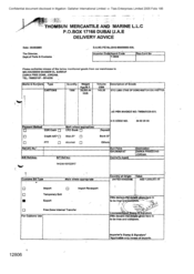 [An Invoice from Thomsun Mercntile and Marine LLC]