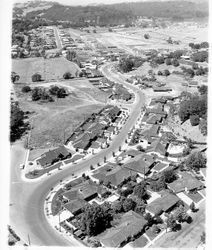 Aerial view of Hidden Valley Drive area, Santa Rosa, California, 1964