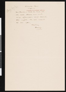 Irving Bacheller, letter, 1921-08-09, to Hamlin Garland