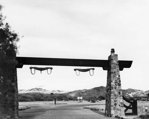 Entrance gate to Death Valley's Furnace Creek Ranch