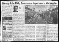 The day John Philip Sousa came to perform in Watsonville