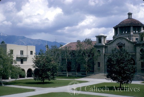 Throop Hall, main façade, with Dabney Hall to the left