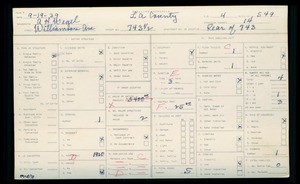 WPA household census for 743 WILLIAMSON, Los Angeles County