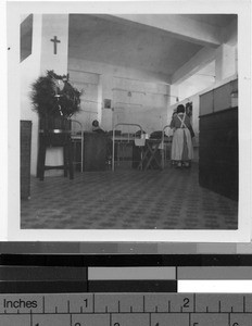 Hospital patient ward, Toishan, China, ca. 1950