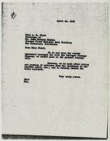 Letter from Julia Morgan to A. M. Flood (Secretary to John Francis Neylan), April 22, 1936