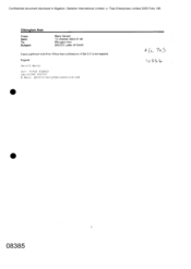 [Email from Gerald Barry to Ann Elkington regarding BACCO Letter of credit]