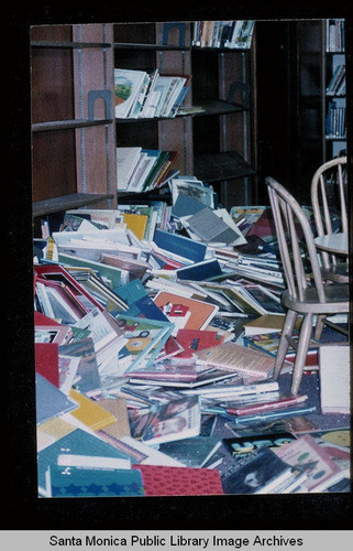 Northridge earthquake, Santa Monica Main Library, Children's Department, second floor, January 17, 1994