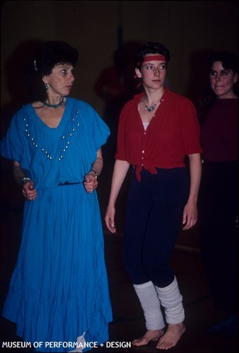 Anna Halprin at a Reach-Out performance, 1983