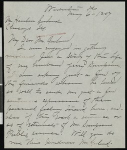 Mrs. Jerry Simpson, letter, 1907-05-06, to Hamlin Garland