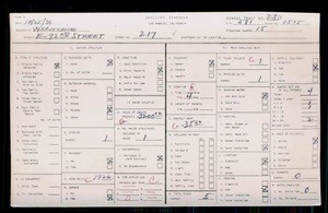 WPA household census for 217 E 92ND STREET, Los Angeles County