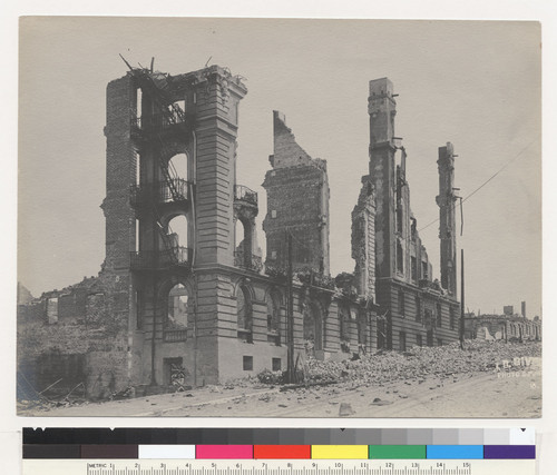 [Ruins of El Monterey (right) and other building. Unidentified location. No. 18.]