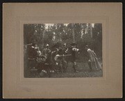 Scene from 'As You Like It', Senior play at Washington Union High School (W.U.H.S.) in 1898