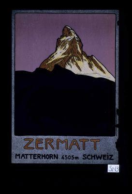 Zermatt. Matterhorn 4505m. Schweiz