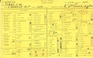 WPA household census for 339 S BUNKER HILL, Los Angeles