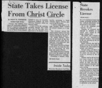 State takes license from Christ Circle