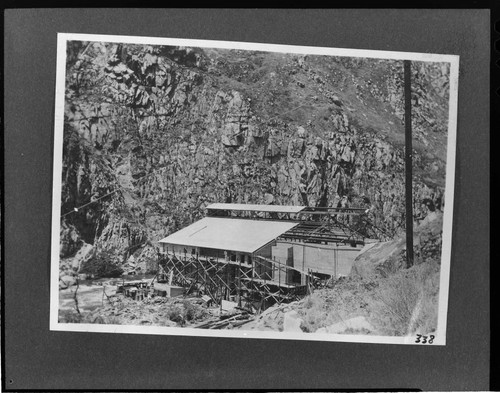 The powerhouse at Kern River #1 Hydro Plant under construction