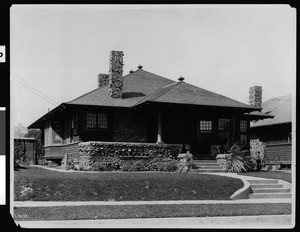 Exterior view of the Moore residence in Raymond Park, ca.1900