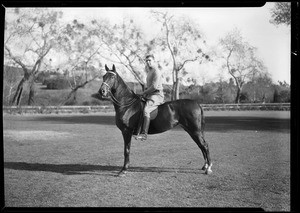 Horseback riding in Bel-Air, Los Angeles, CA, 1932