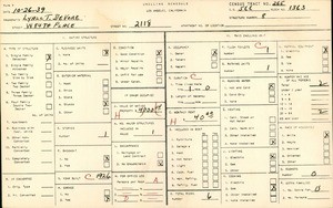 WPA household census for 2118 WEST 84TH PLACE, Los Angeles County